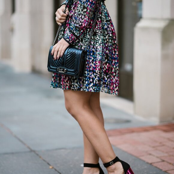 Kate Spade Metallic Multi Polka Dot Silk Wrap Mini Dress - Picture 4 of 7